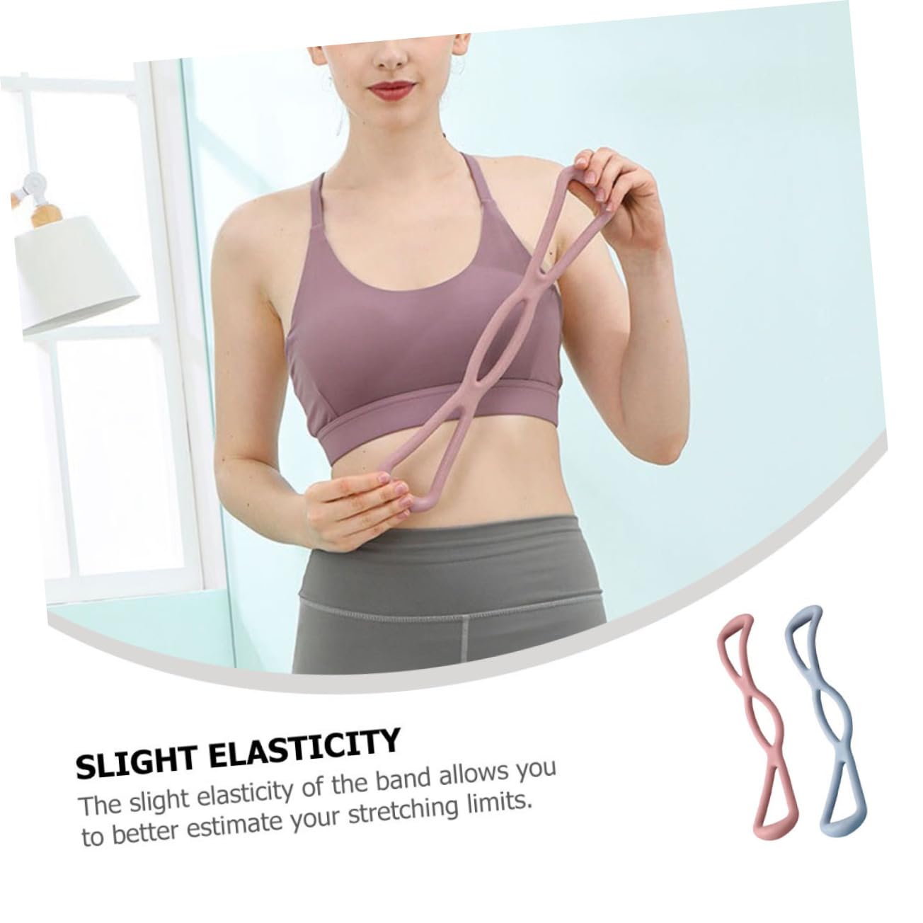 BESPORTBLE Resistance Bands, Figure 8 Exercise Bands for Women Men, 8 Tensioner Resistance Bands for Arm,Shoulder, Back,Leg Stretching for Yoga, Pilates Exercise 2Pcs