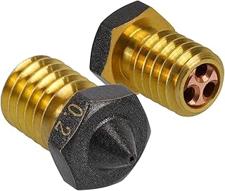 APAAZO 4pcs E3D V6 PTFE Plated Nozzles V6 Clone CHT Nozzle Compatible With 1.75/3mm Filament Cloned-CHT High Flow Nozzle V6 Hotend 3D Printer Parts (Size : 4pcs 0.5mm)