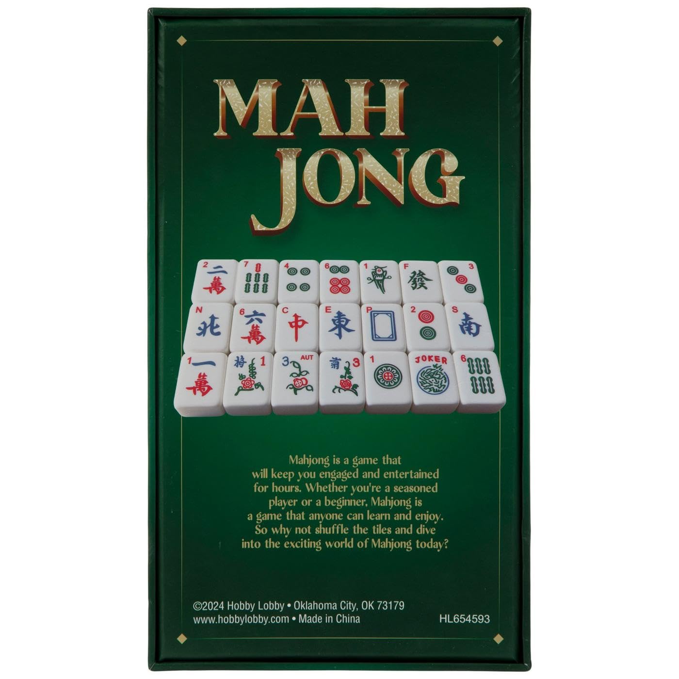 Amazon.com: Mah Jong Traditional Tile Game Set, 152 Tiles with