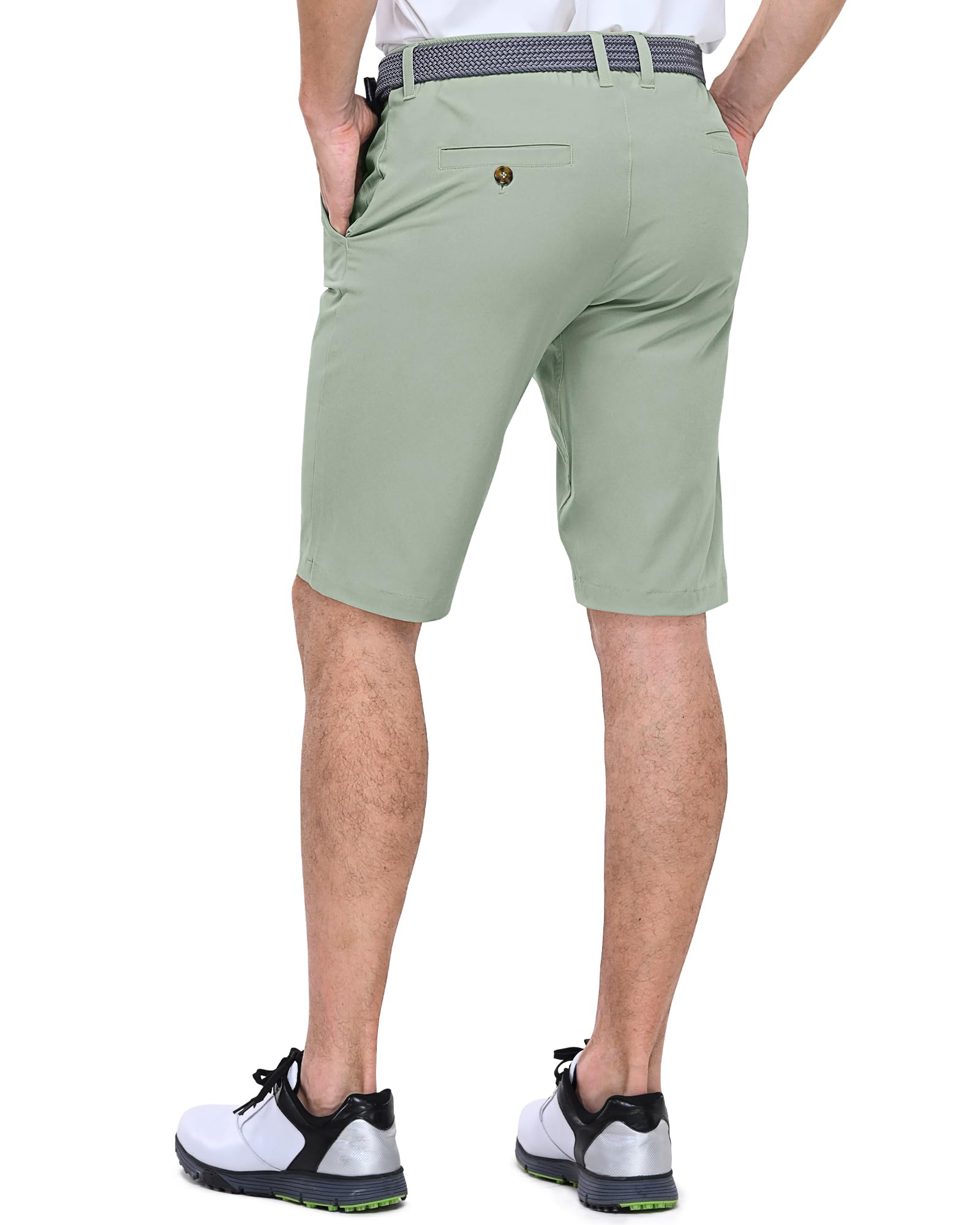 Outdoor Ventures Pantaloncini da golf da uomo, cavallo 28 cm, vestibilità classica, piatti sul davanti, elasticizzati, casual, con tasche, estivi, escursioni e viaggi