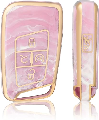 OFFCURVE Funda de llavero para Volkswagen Special Key Fob Case Holder para VW Atlas Golf Alltrack Atlas Jetta Passat Arteon iguan 2018-2022