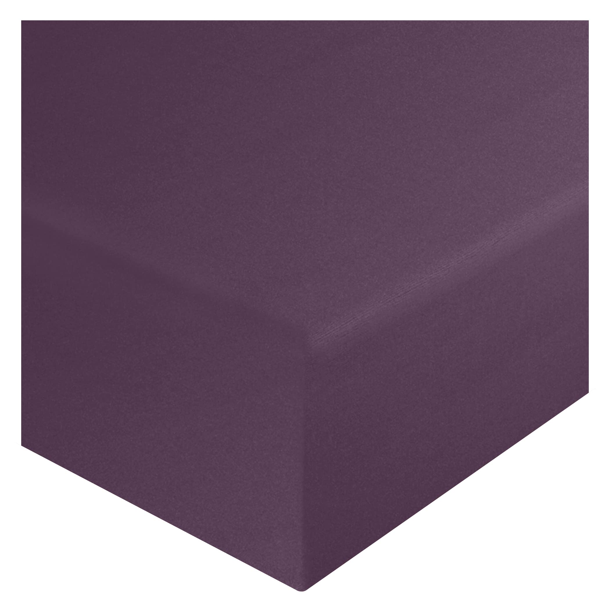 Home Ace Plum King Size Extra Deep Fitted Sheet, 152Cm X 198Cm + 40Cm Deep, 100% Polycotton