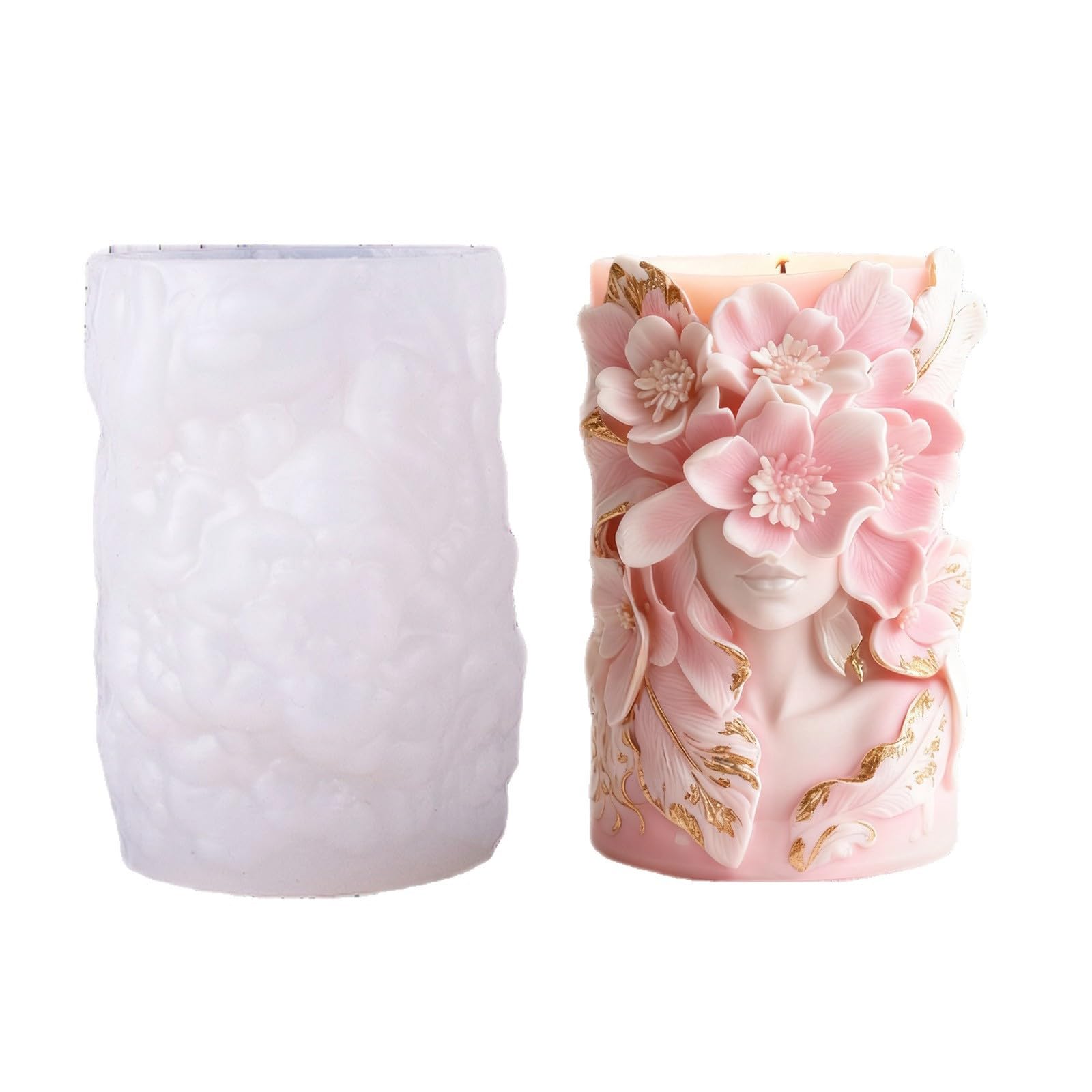 Kangnice Silicone Flower Featuring Florals Butterfly Embossed Designs for Crafting Flower
