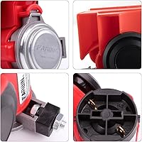 Vista 4 de FARBIN - Bocina de aire mini de 12 V, 150 db, súper fuerte, claxon compacto para automóvil con compresor y arnés de cableado para cualquier vehículo