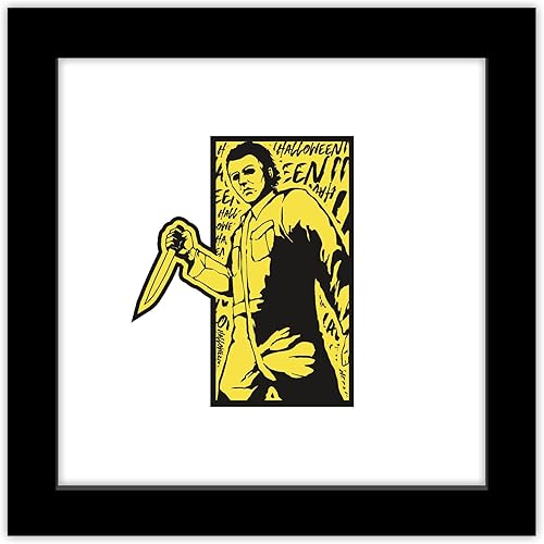 Trends International Gallery Pops Halloween II - Póster de pared de Michael Myers de la era punk, 12.00 x 12.00 pulgadas, versión de marco negro