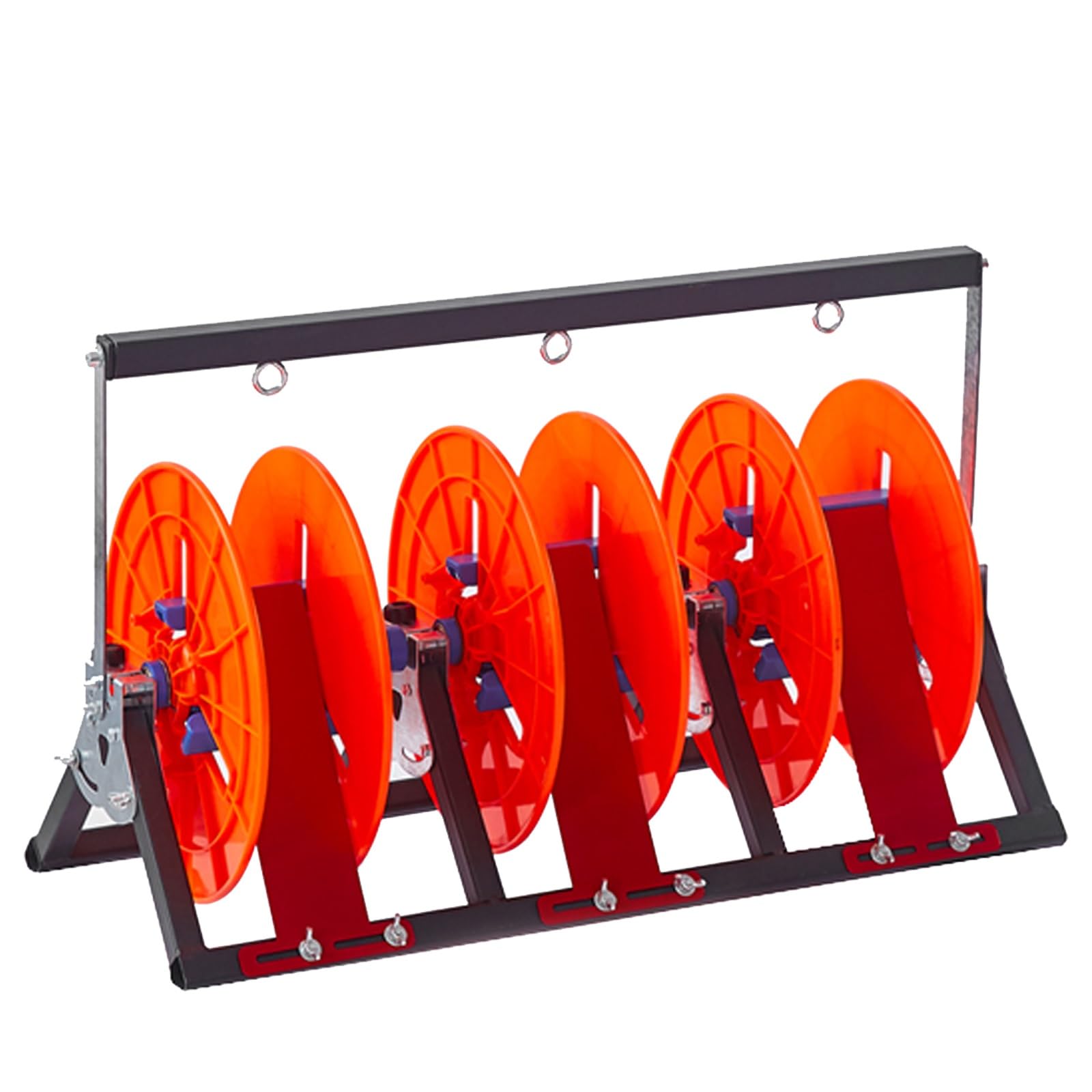 WDSOPK Wire Spool Rack Holder for Cables, Made Of Carbon Steel - Wire Cable Reel Stand for Wires/Paracord/Starter Wire - Heavy Duty Cable Dispenser, Easy to Organise Wire (3 Reels)