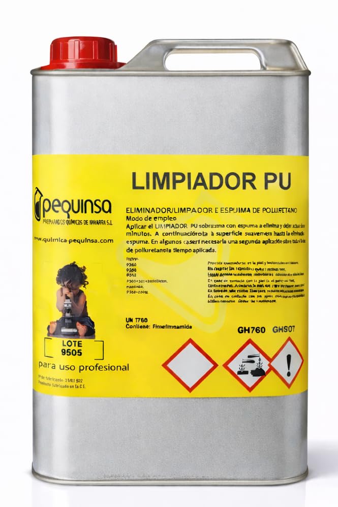 Limpiador de espuma de poliuretano. Envase 5 litros.