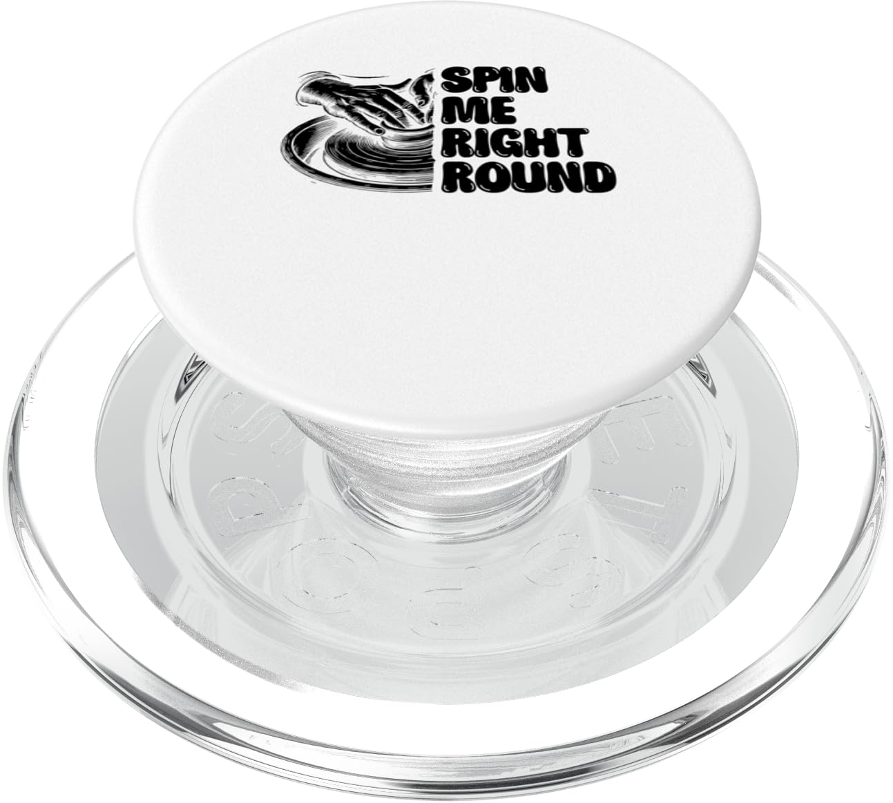 Spin Me Right Round Clay Potter Kiln Pot Making Pottery PopSockets PopGrip for MagSafe, Clear