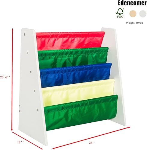 Miniatura 2 de FSC - Estantería ecológica con 4 bolsillos, para el hogar, color blanco