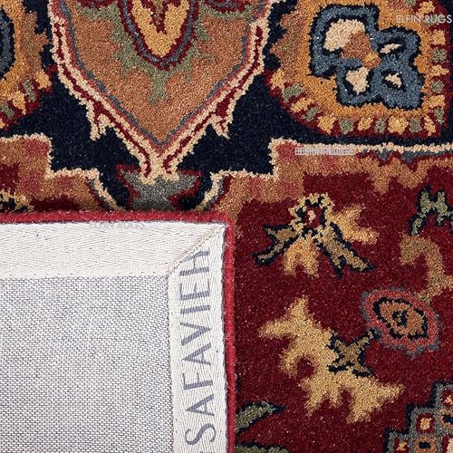 Image of 5x7 Ft Woolen Area Rug - Thick Traditional Hand-Tufted Carpet for Modern Bedrooms & Living Spaces
