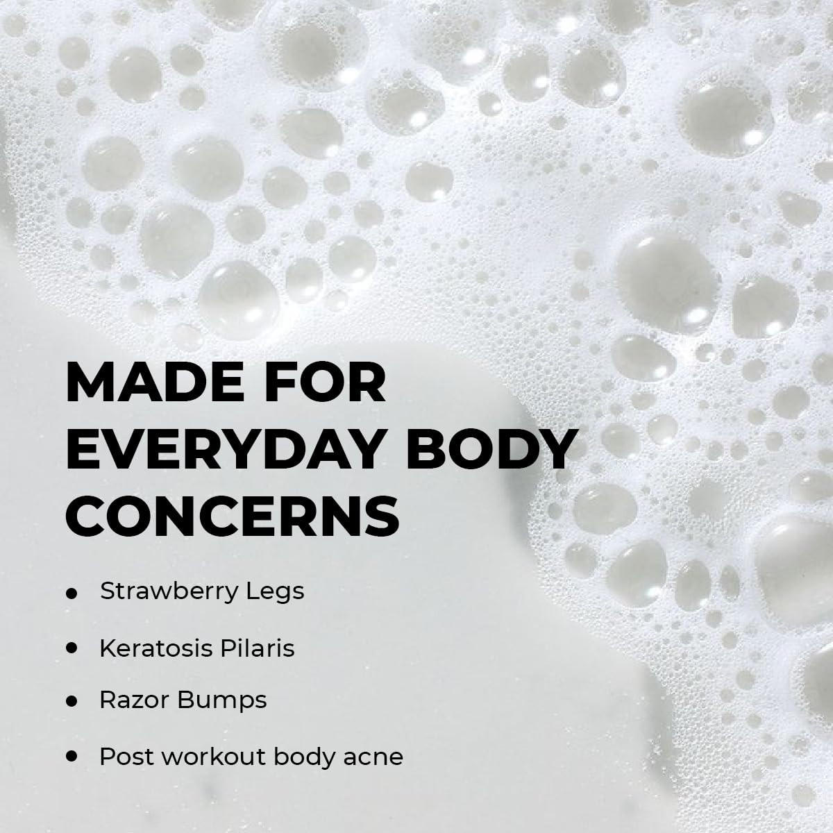 Conscious Chemist Skin Reset Exfoliating Bodywash 1% Salicylic Acid Shower Gel with Volcanic Sand & Lactic Acid Exfoliates, Clears Body Acne, Smooths Bumpy Skin 300 ml (Pack of 1) White