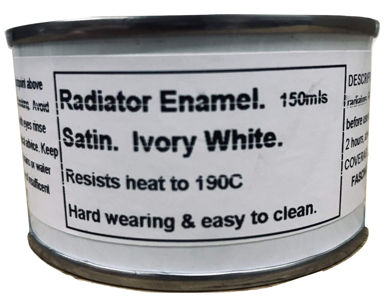 1 x 150ml Ivory White Heat Resistant Satin Radiator Paint (Cream)