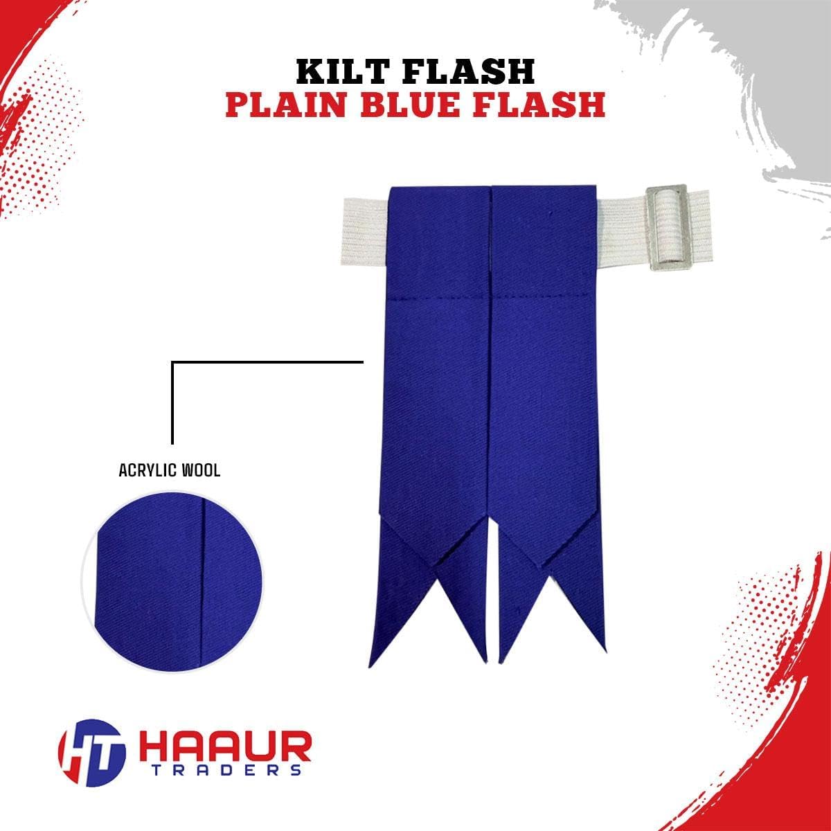 Men's Men's Tartans Kilt Flashes with Heavy Buckle Elastic Adjusters Fit - Image 3