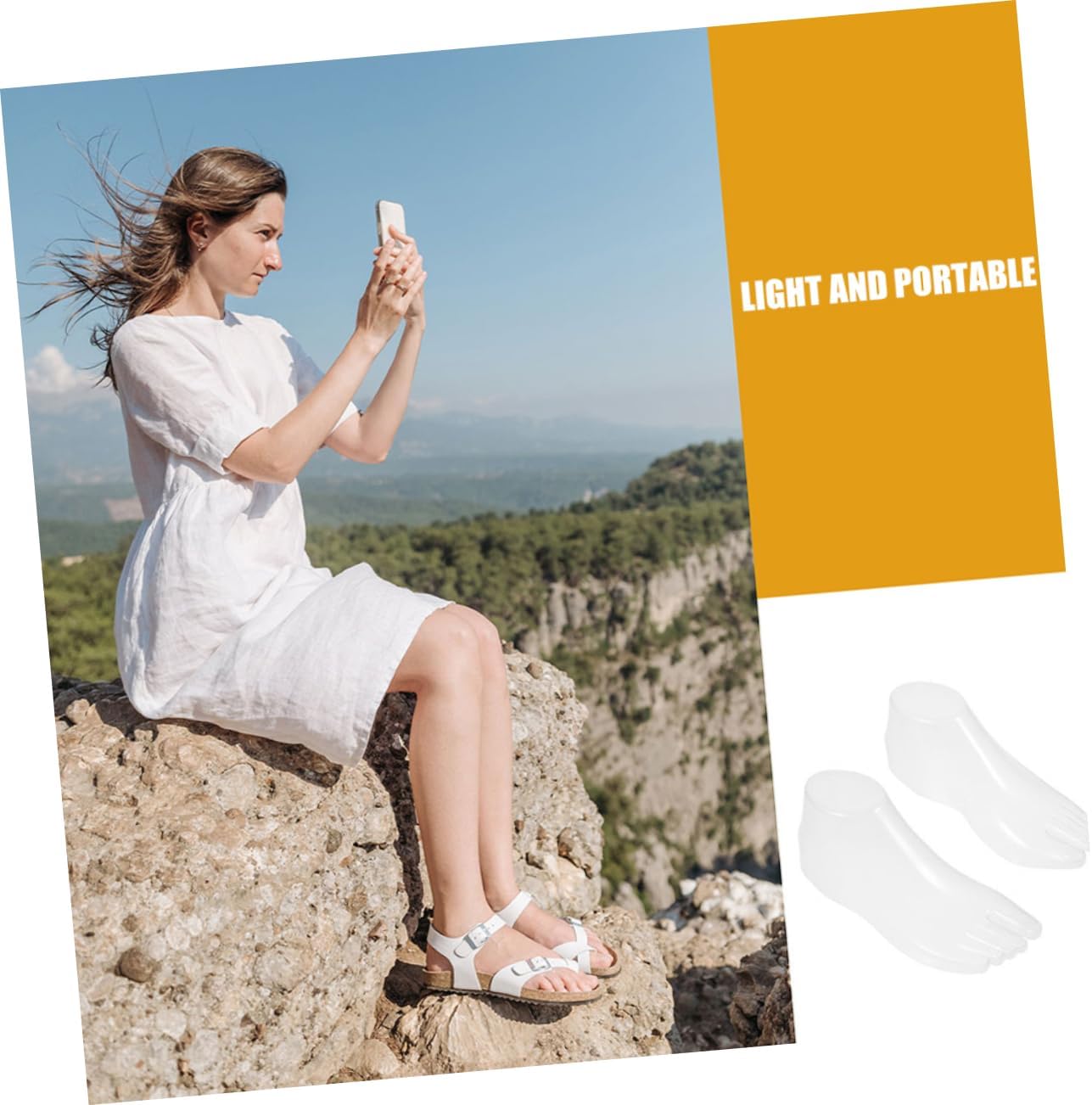 3pairs Female Foot Mannequins for Shoe and Sock Display Transparent Adult Foot Forms for Retail Stores for Sandals and Heels for Photography and Showcases