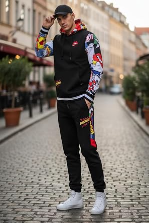 SCREENSHOT Mens Urban Hip Hop Premium Fleece Hoodie - Modern Pullover NYC Street Fashion Urbanwear Hooded Sweatshirt