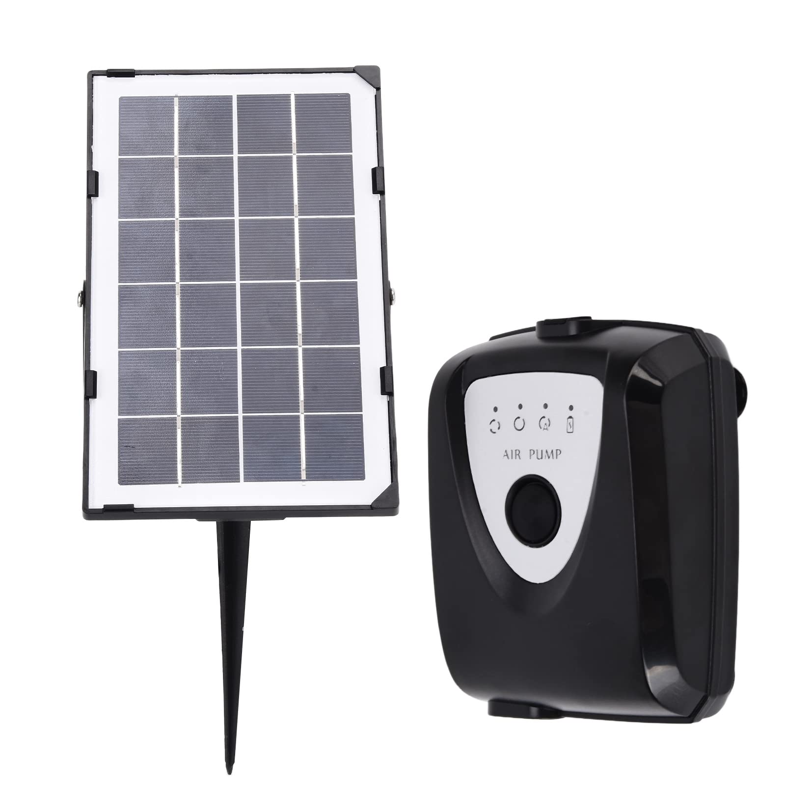 Solar-Sauerstoffpumpe, Niederdruckbelüfter für Aquarien und Teiche, Leicht und Tragbar mit 2 Modi, ABS-Material