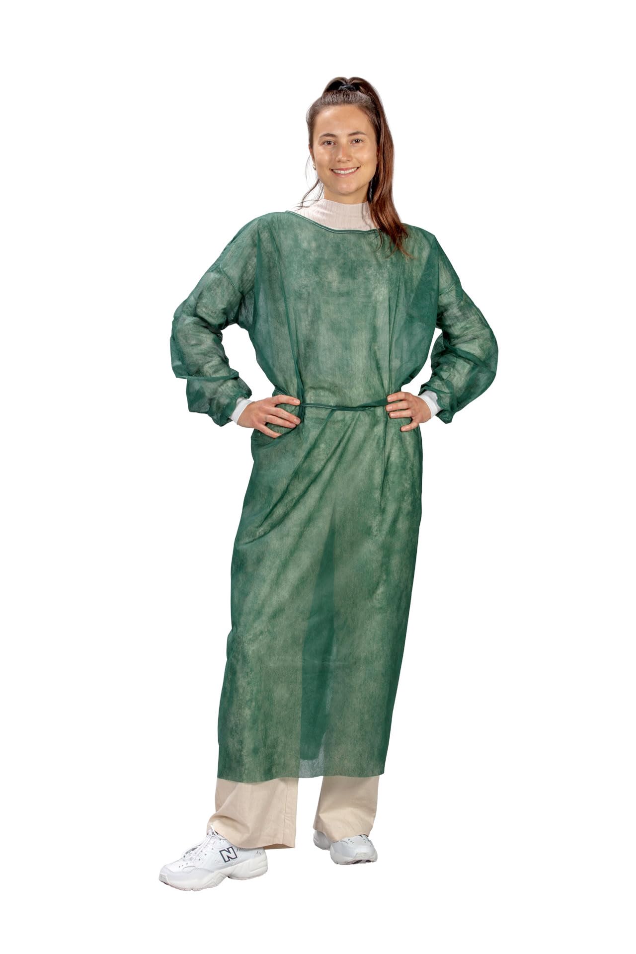 Medi-Inn PP-Besucherkittel | 10 Stück dunkelgrün | Produktbeschreibung