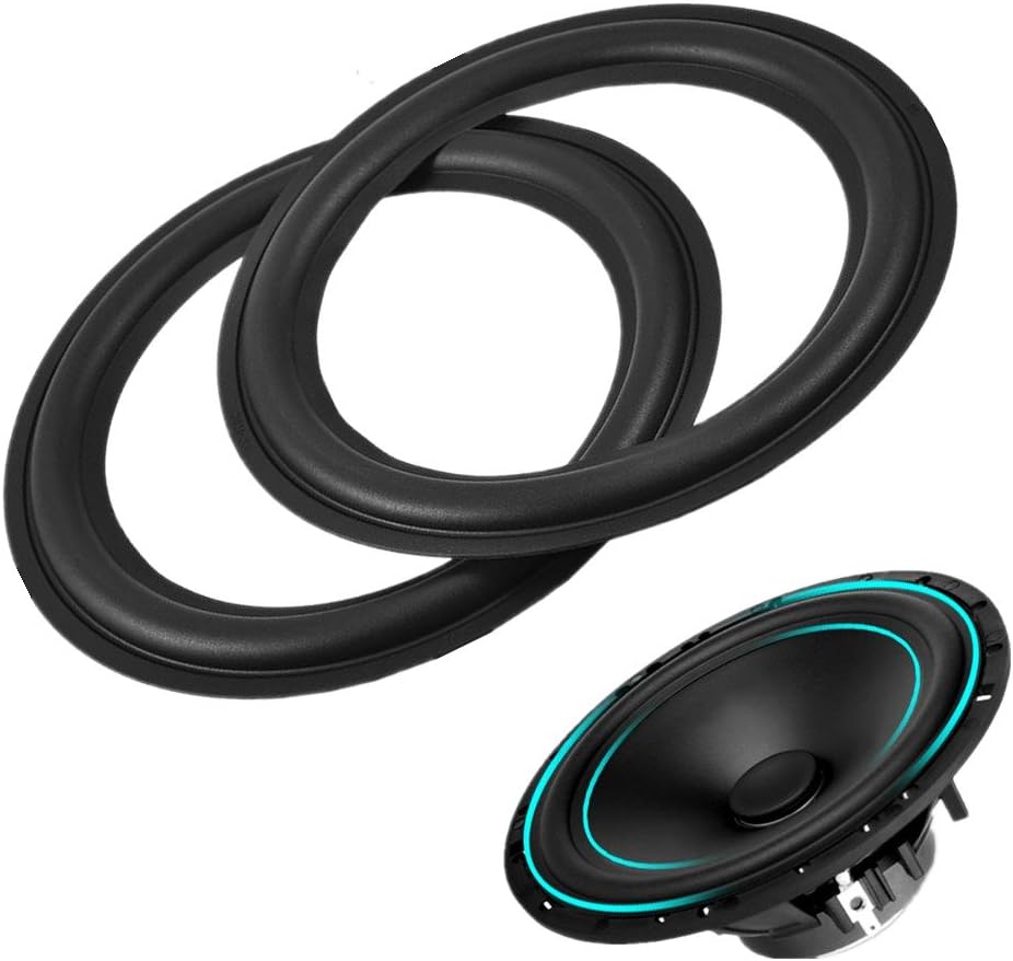 2PCS 8 Inch Perforated Rubber Speaker Loudspeaker Speaker Surround Repair Rubber Woofer DIY Repair Parts