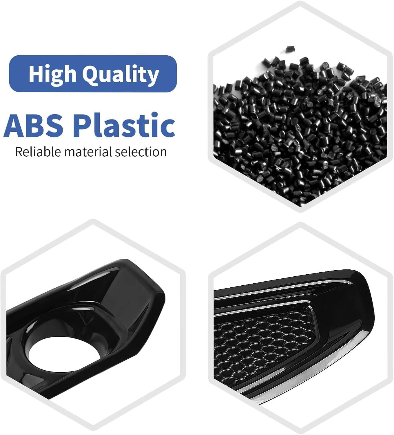 for Wrangler JL Front Bumper Fog Light Cover Trim for Jeep Wrangler JL JLU 2018 up for Gladiator JT 2020 up Black Exterior Accessories 2pcs