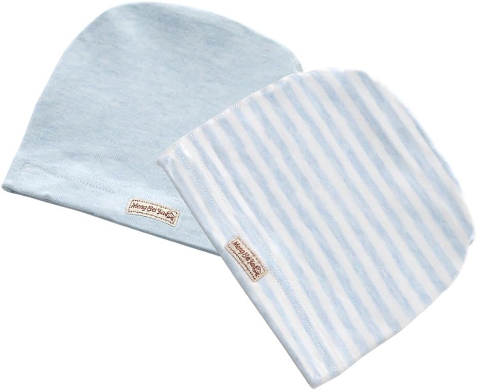 MMBABY2 Packs Newborn Hospital Hat Unisex 100% Cotton Soft Cute Lovely Infant caps 0-6 Months Birthday Christmas New Year Gift for Baby