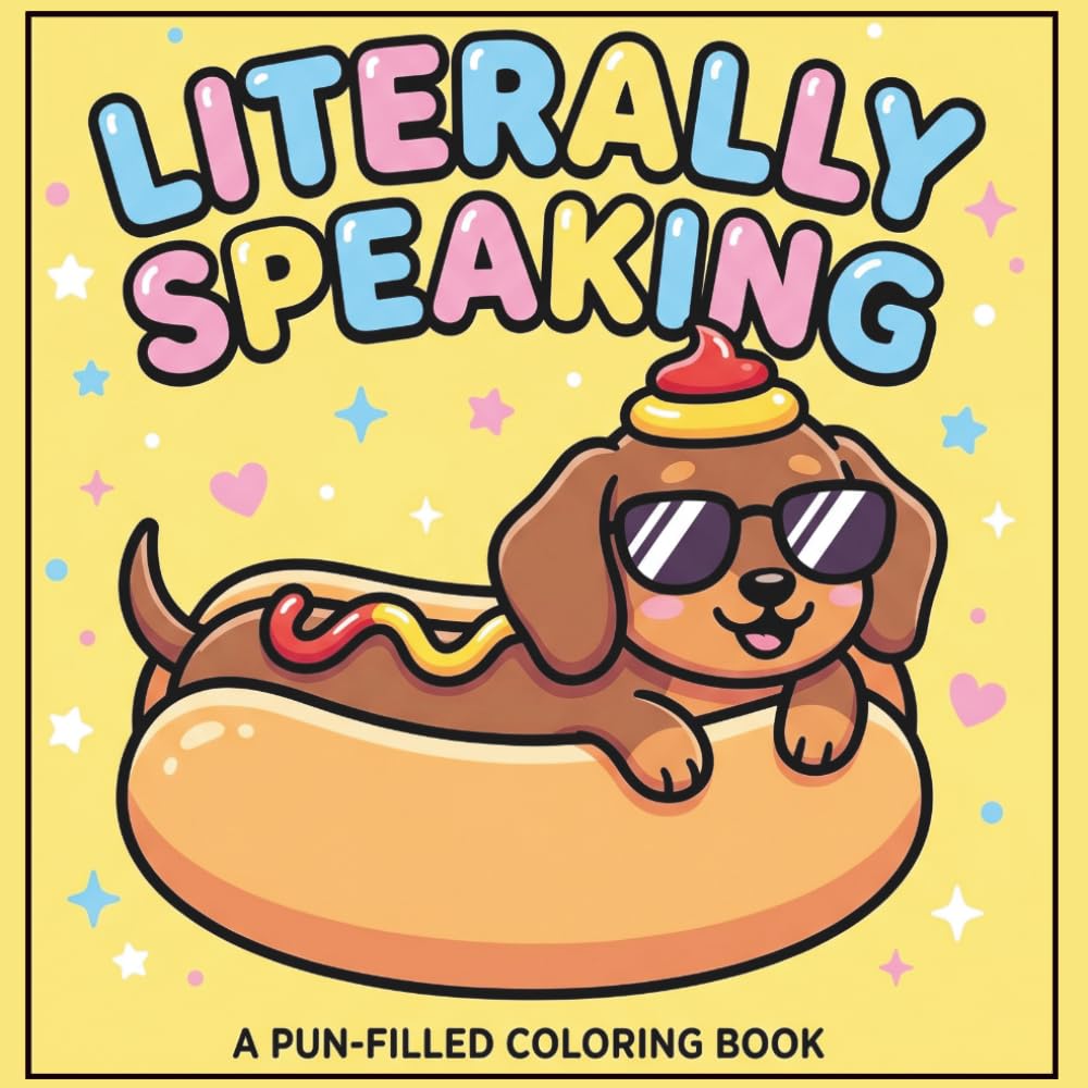 Literally Speaking: A Hilarious Cozy Wordplay Coloring Book for Adults and Teens Funny,Literal Humor, Stress Relief.