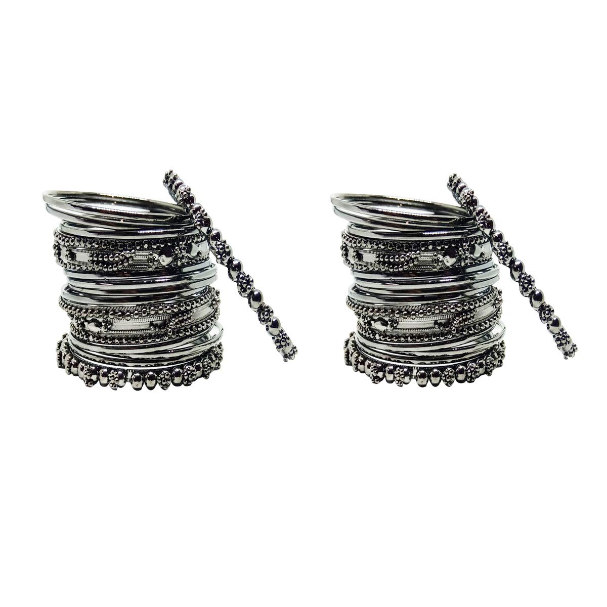 Chrishan provides designer combo of black plated ethnic metal bangles (kada chudi) set for women and girls. (Black, 2.4) (B084HCHJ63) Amazon Price History, Amazon Price Tracker