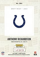 Vista 2 de Panini Instant Draft Night Football 2023 #DN4 Anthony Richardson Rookie Card Colts - ¡Solo 2,419 hechos!