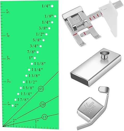 Guía de costura magnética, regla de guía de costura, guía ajustable para máquina de coser, prensatelas para máquina de coser, 4 piezas de accesorios