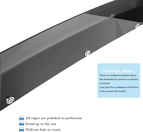 Miniatura 7 de Bonbo Alerón trasero WickerBill para Dodge Challenger 2015-2021 SRT RT Hellcat Scat Pack con cámara de respaldo, alerón trasero de mimbre de 2