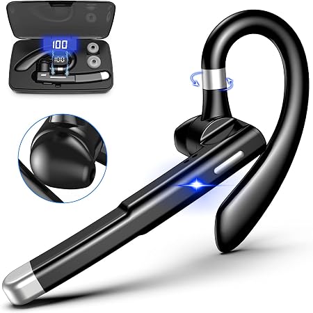 Amazon Co Jp 2021年 革新版耳掛け型 Bluetoothヘッドセット Bluetooth イヤホン ワイヤレス イヤホン ヘッドセット 改良v5 0 ミュート機能 10時間連続使用 自動ペアリング 超軽量 マイク内蔵 Cvc8 0ノイズキャンセリング通話 耳掛け型 片耳型 超大容量バッテリー