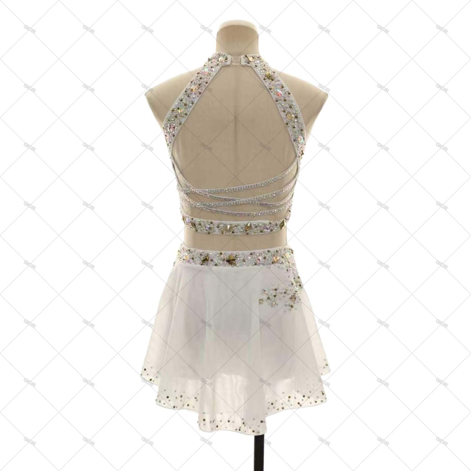 Kostiumy Do Tańca Lirycznego Dla Kobiet Plus Rozmiar Rhinestone Nowoczesny Kostium Do Tańca Pochwalnego Dla Solo Dostosowany