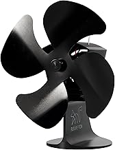 FUTUREFOX FOX-FAN Stove Fan, 4-Blade Wood Stove Fan, Eco Fan, Heater Attachment, Compatible with Various Wood Stoves