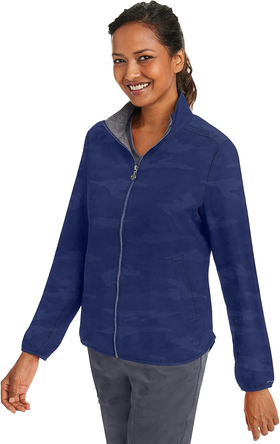 Healing Hands Scrub Jackets For Woman Destini Camo Jacket With 3 Pockets Moisture Wicking & 360° Stretch Fabric 5030