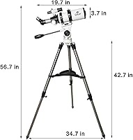 Vista 7 de Gskyer Telescopio, telescopios para adultos, telescopio refractor astronómico AZ de 80 mm para niños, astronomía para adultos, alcance de tecnología