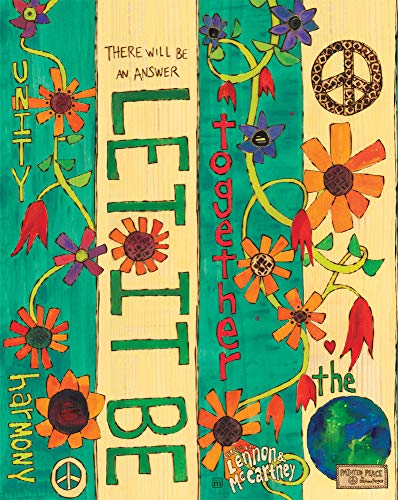 Studio M Let It Be Art Pole Lennon And Mccartney Lyrics Outdoor Decorative Garden Post, Made In Usa, 20 Inches Tall, Multicolor #TOP3