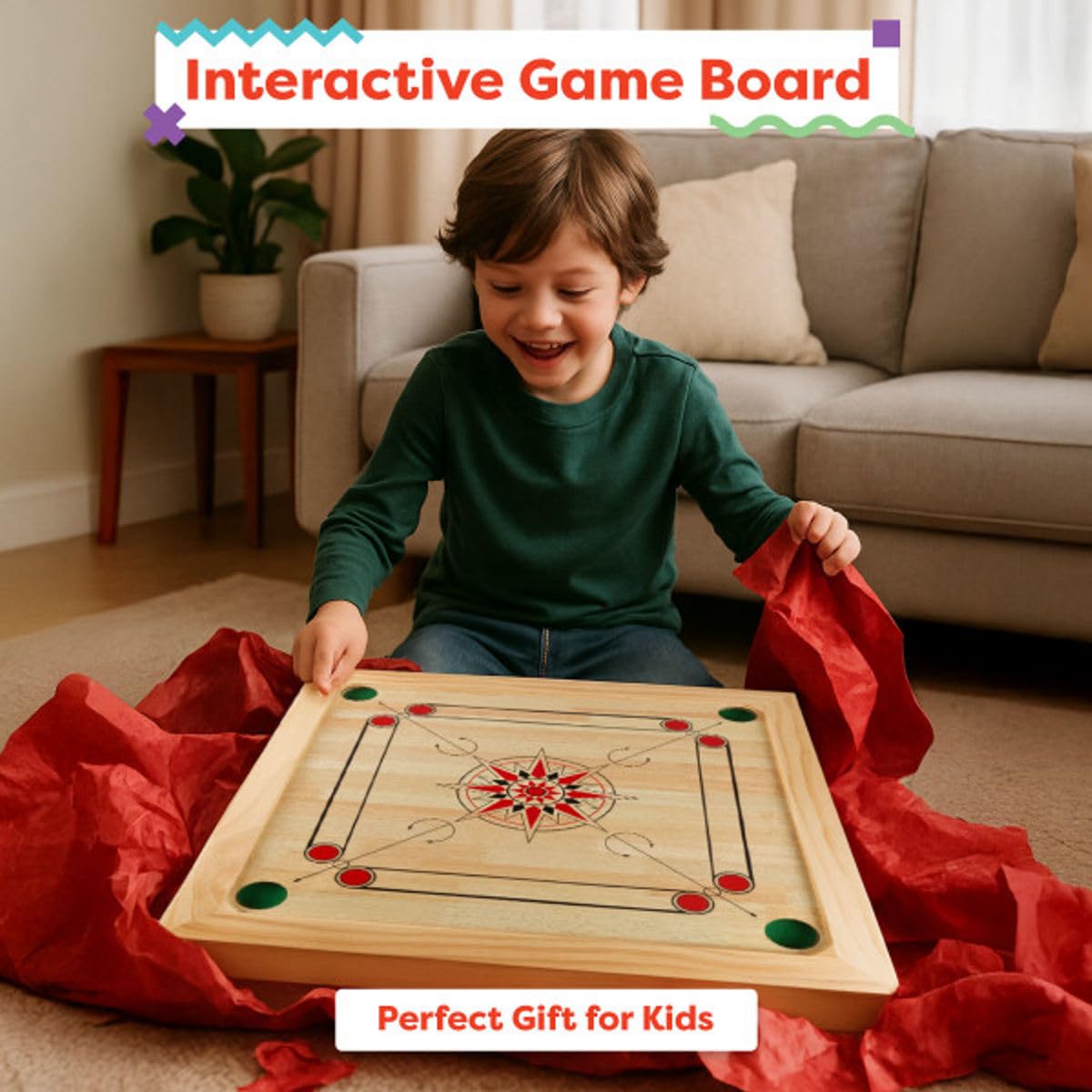 Amazon.co.jp: Hey Play キャロムボードゲーム - 木製ストライク