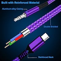 Vista 32 de Cable auxiliar USB C (paquete de 2), tipo C macho a adaptador de 3.5mm