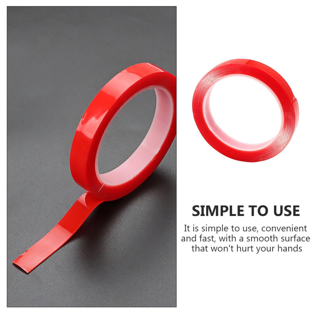 NUOBESTY 5 Rollen Bürokratie 15mm Breite r25b einseitig Draht klebeband doppelseitig double sided tape Doppelseitiger Aufkleber für den Außenbereich Doppelseitiger, robuster Aufkleber rot
