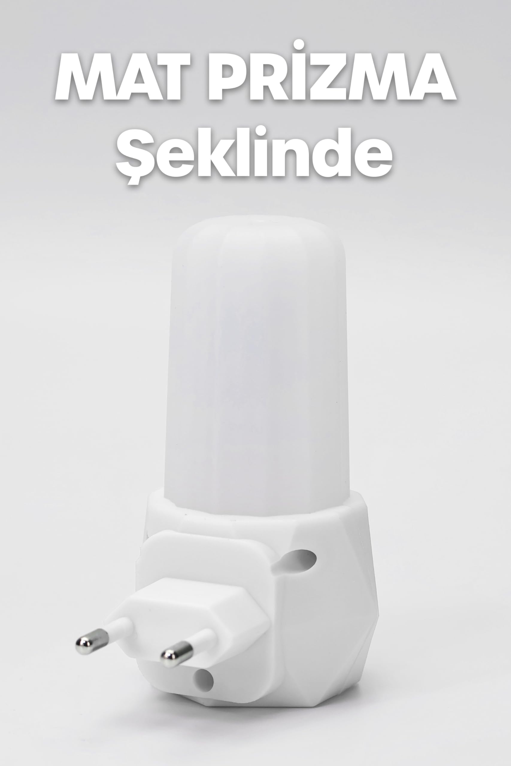 2li Gece Lambası Prizma Tip 2 MOD Sarı-Beyaz Işık Koridor Hol Işığı Uyuma Işığı Beyaz + Turkuaz GC07