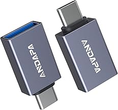 ANDAPA USB C to USB 3.0 Adapter (2 Pack),USB to Type C Converter Compatible with iPhone 15,MacBook Pro/Air,iPad Pro/Air,DELL XPS and Thunderbolt 3 Devices