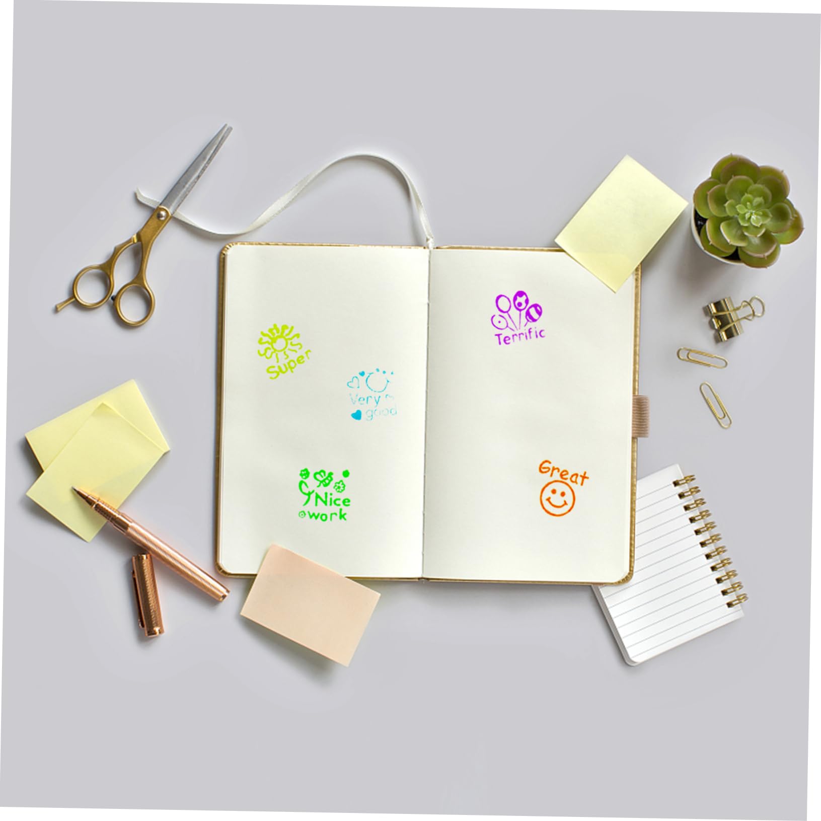 NUOBESTY 20pezzi Timbri Motivazionali Per Timbri Creativi Sicura Per Progetti Fai Da Te Per Etichette Biglietti e Scrapbooking
