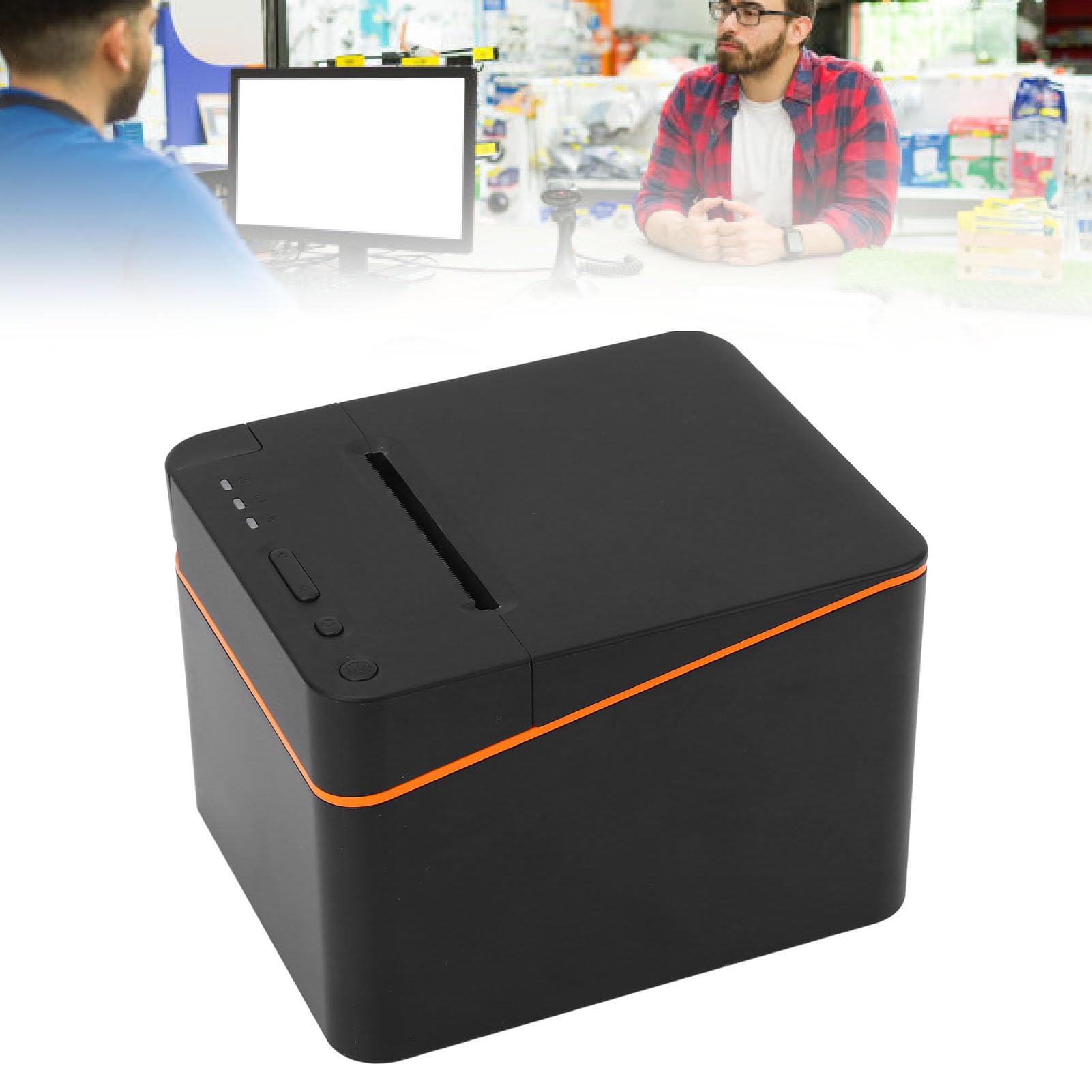 ViaGasaFamido 80 Mm 203DPI Drukarka Termiczna z Automatycznym Cięciem dla Dużych Centrów Handlowych, Restauracji, USB i Ethernet (wtyczka UE)