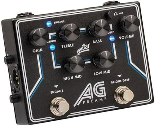 Miniatura 6 de Aguilar Pedal de preamplificador o DI con ecualizador de 4 bandas, controles profundos de banda ancha conmutable y brillantes