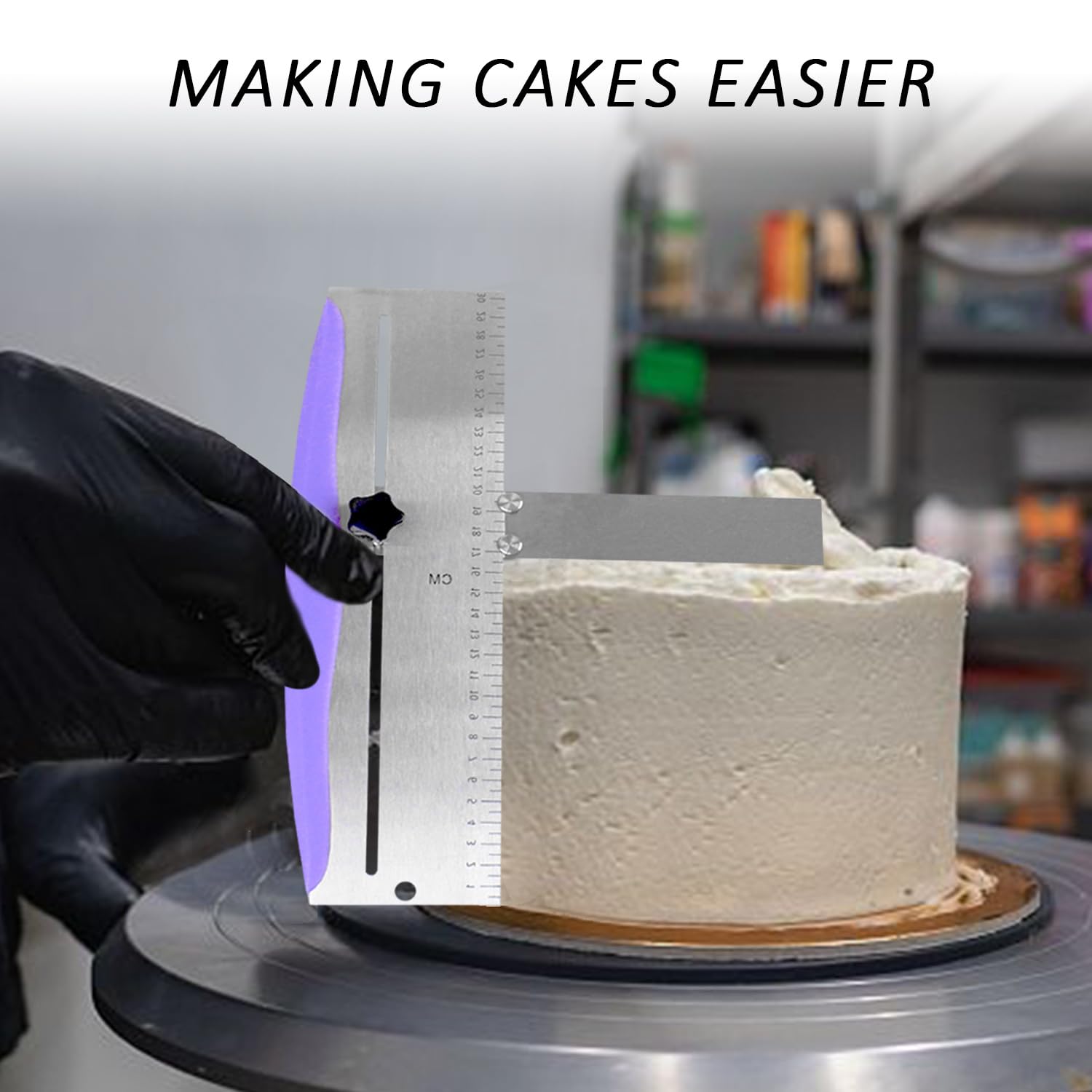 1 raschietto per torte, raschietto regolabile, raschietto in acciaio inox, accessorio per torte, utensili per la cottura fai da te