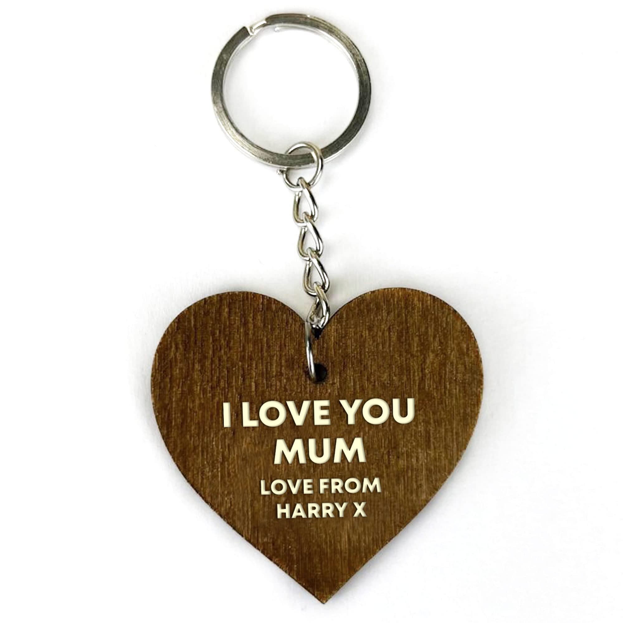 RED OCEAN Personalised Nan Gifts Engraved Wooden Keyring Birthday Christmas For Nan Nanny Nana