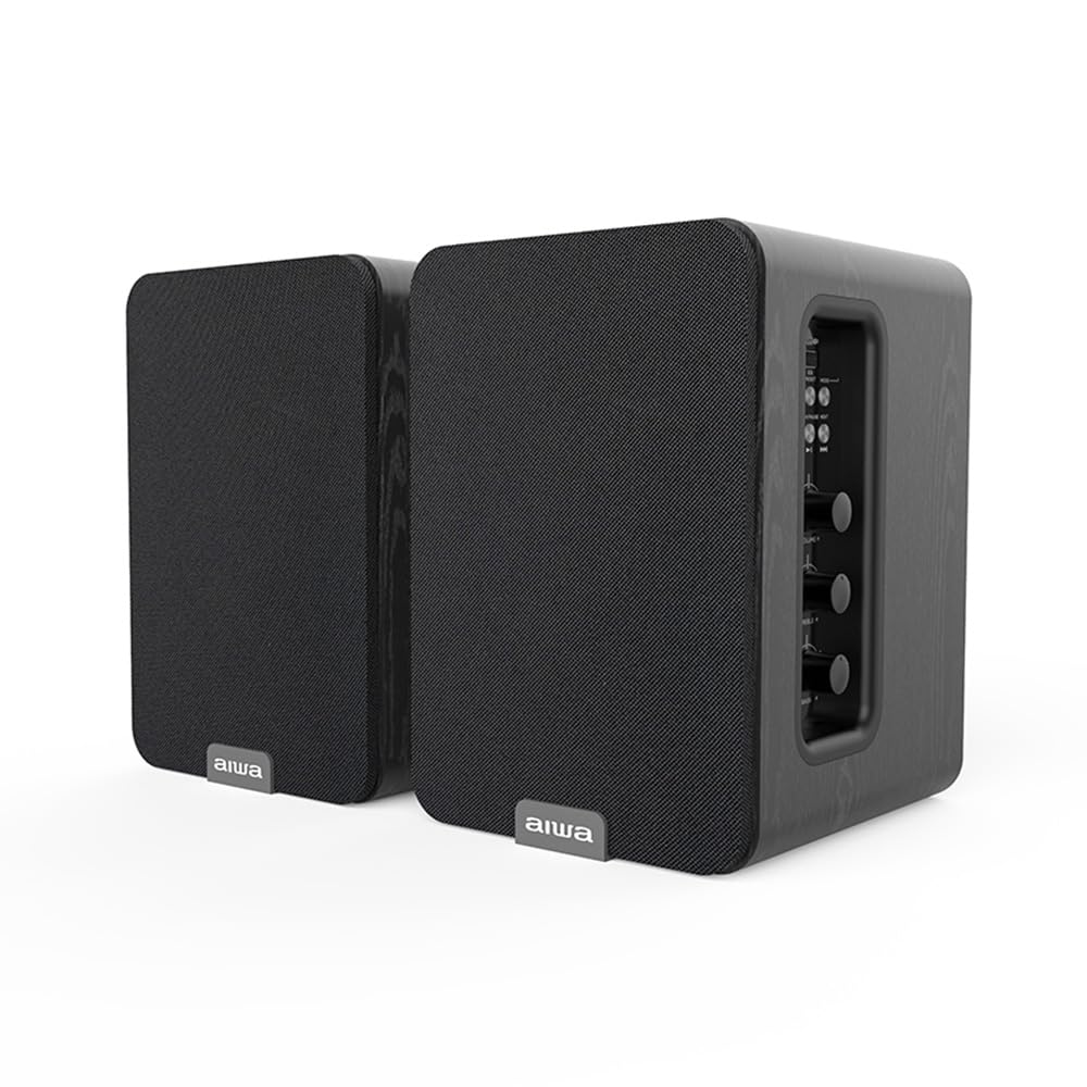 Altavoces Activos AIWA ASP-A 200 (Potencia 2 X 25W RMS, HDMI-ARC, COAXIAL, RCA-Audio). Color Negro
