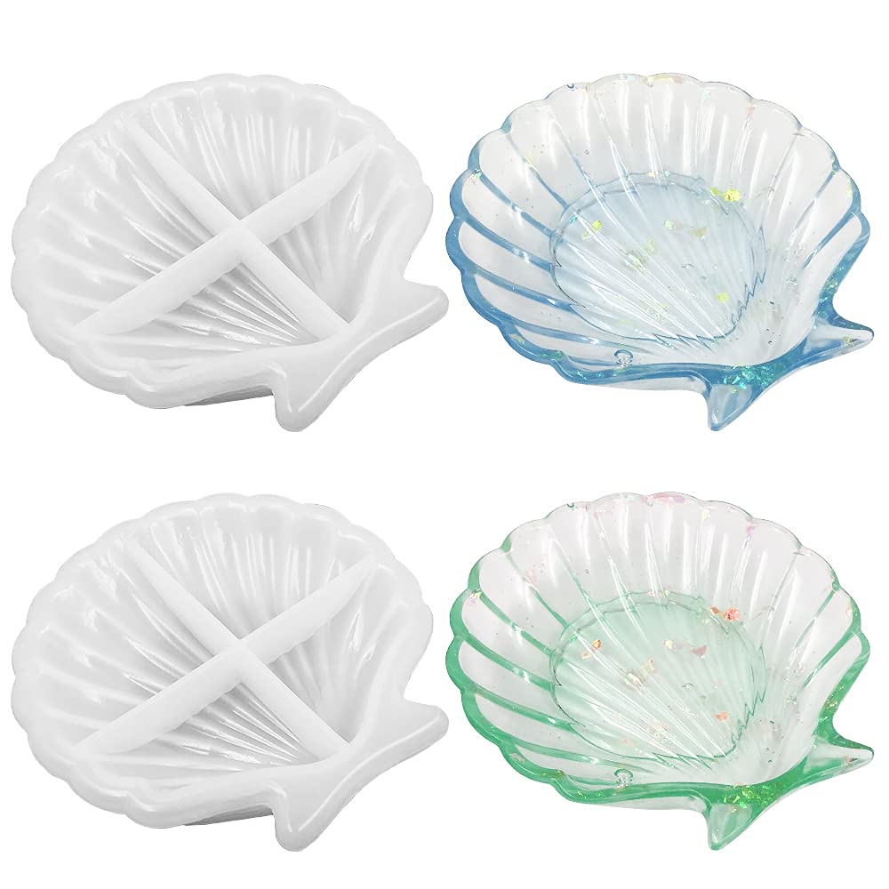 FineGood Set Di 2 Stampi In Silicone Per Resina A Forma Di Vasca, Contenitori Portapenne E Portagioie Fai Da Te