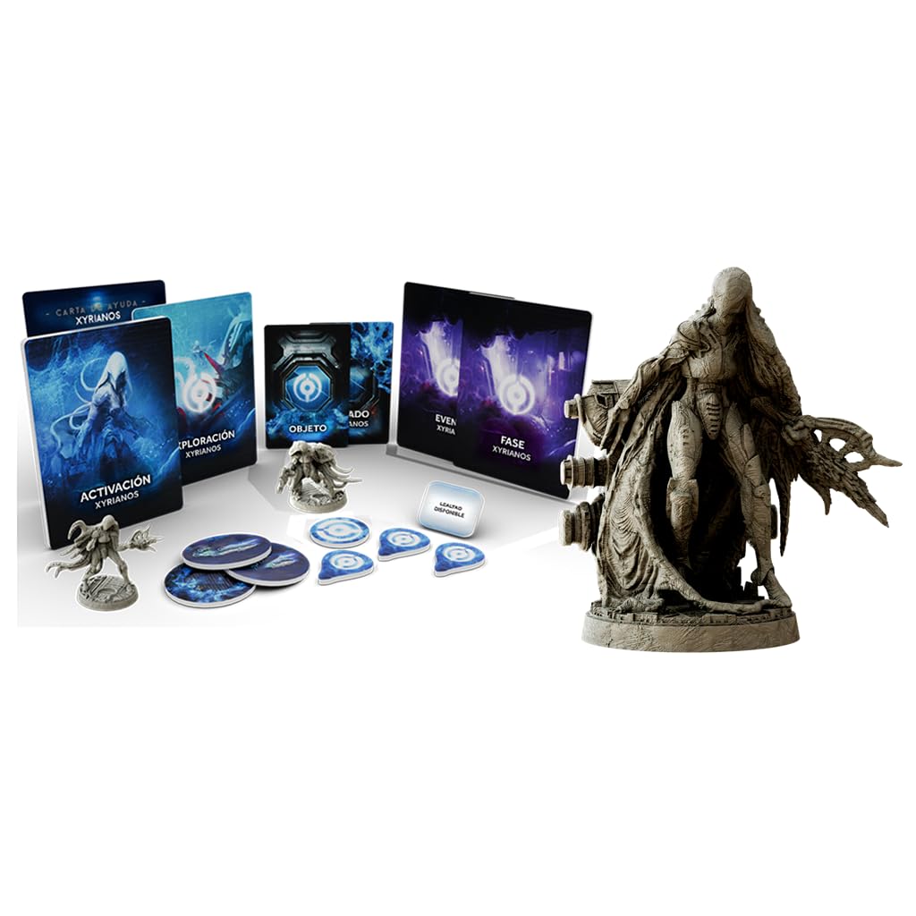 Awaken Realms Nemesis: Represalia Xyrianos, Expansión con 3 Miniaturas de Depredadores Alienígenas, Nuevo Tercer Bando en el Conflicto, A Partir de 14 Años, De 1 a 5 Jugadores, 120 Minutos, Español