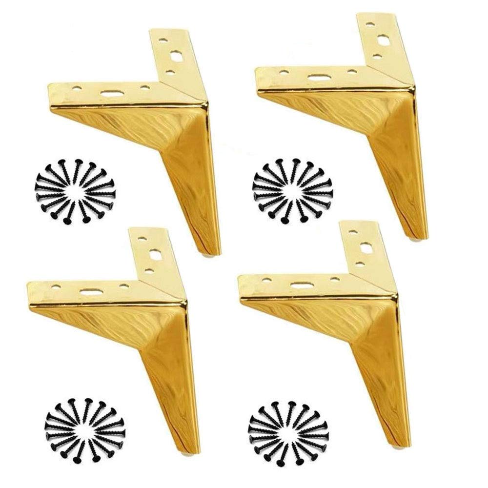 Gambe per mobili, Tavolo Rettangolare Regolabile, scrivania da Pranzo, in Acciaio Resistente, Stile Industriale Moderno, con Viti, Set da 2, Oro, 50 cm/19,7 Pollici