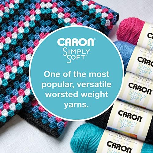 Caron Simply Soft Abyss Speckle Yarn - 3 Pack of 141g/5oz - Acrylic - 4 Medium (Worsted) - 235 Yards - Knitting/Crochet — view 4